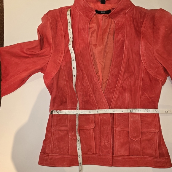 Hugo Boss Red Leather Jacket - Picture 12 of 13